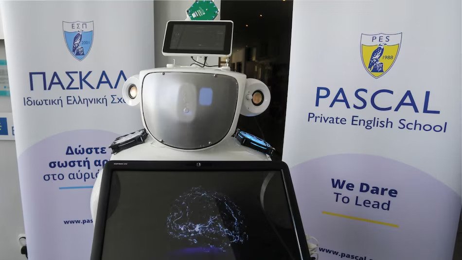 AInstein Robot With ChatGPT Brings AI Technology to Cyprus Classrooms