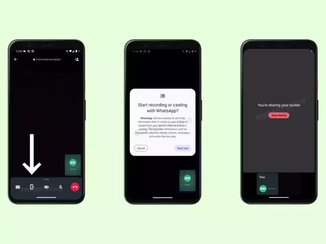 whatsapp search share feature